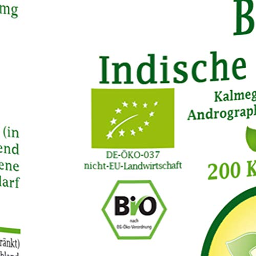 BIO Kalmegh (indischer Echinacea) - 200 Vegi-Kapseln - ohne Zusatzstoffe - Dr. Bawareg - 3